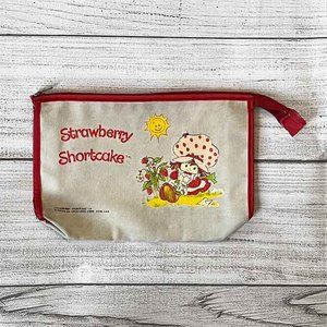 STRAWBERRY SHORTCAKE Vintage 1980 Collectible Canvas Pencil Case